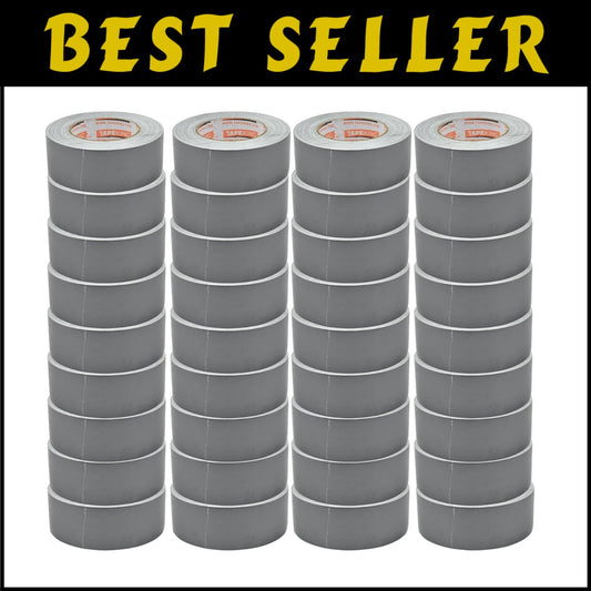 Versatile 36 Rolls of Silver Duct Tape 1.88" x 35 Yards - Waterproof & Tearable