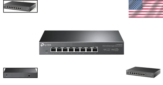 2.5G Bandwidth 8-Port Network Switch - Silent Setup for High-Speed Networking