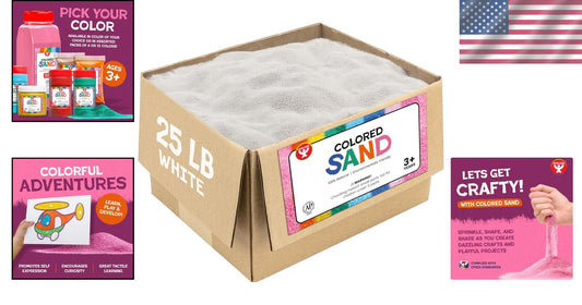 Sensory Exploration Colored Sand Kit - 12 Colors, Safe for Kids, 25-Pound Bundle