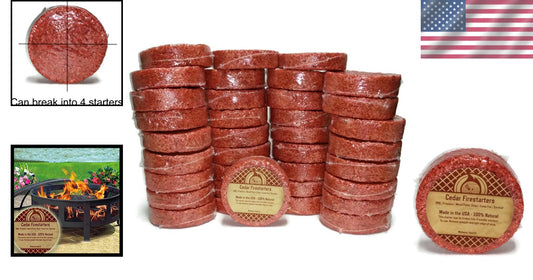 36 Pack Cedar Fire Starters - Natural, Toxin-Free Solution for Quick Fires