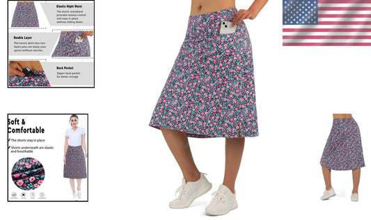Breathable & Trendy Women's Athletic Skorts with Liner Shorts and Pockets
