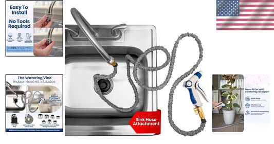 Apartment-Friendly Indoor Sink Hose with Converters - Easy Setup for All Needs