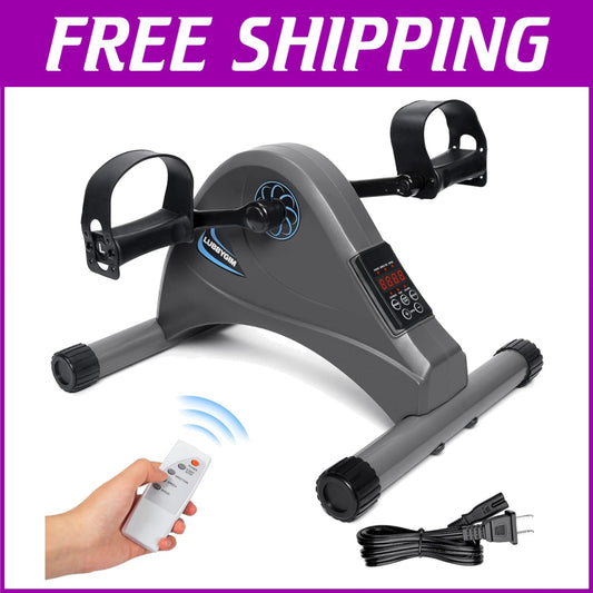 Adjustable Mini Exercise Bike for Arms and Legs: 6-Speed Silent Pedal Exerciser