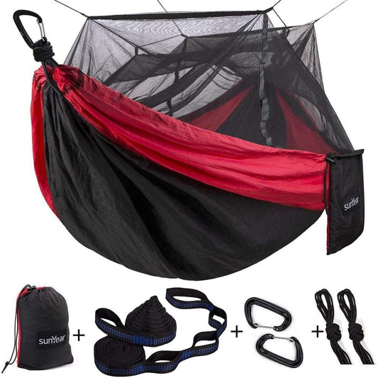 Heavy Duty Portable Camping Hammock for 2 - Convenient Outdoor Sleep Solution
