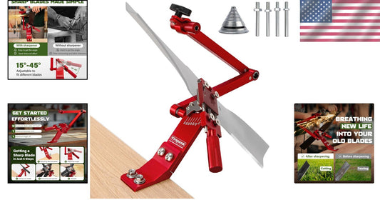 Premium Lawn Mower Blade Sharpener Kit with Balancer for a Perfect Cut