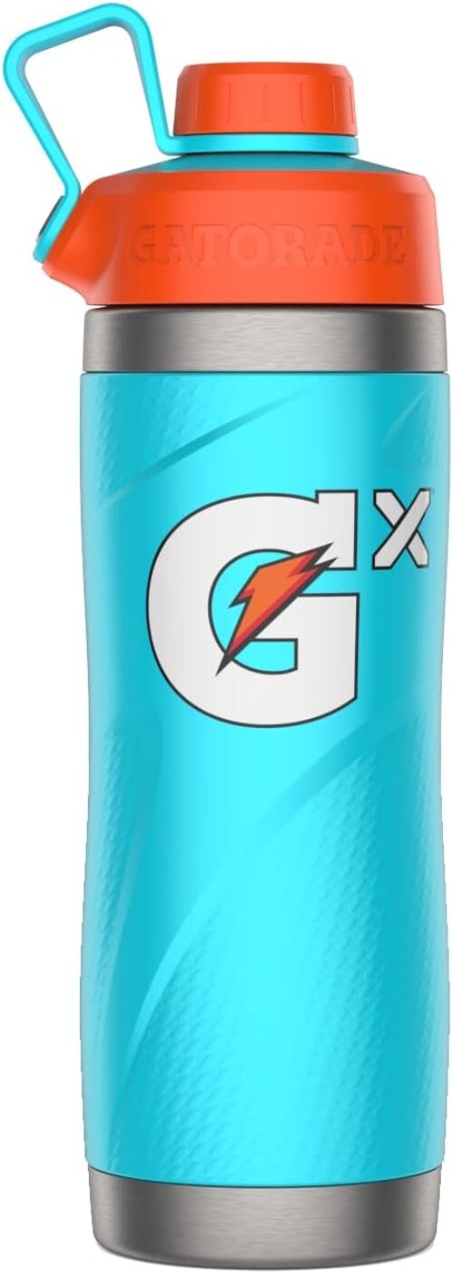 32oz Gx Wide Mouth Stainless Steel Bottle in Neon Blue - Dishwasher Safe