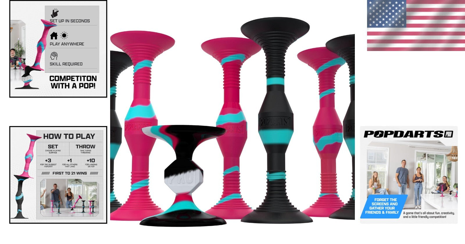 Family Game Night Essential - PRO Pack Rizzle Indoor/Outdoor Competition Set