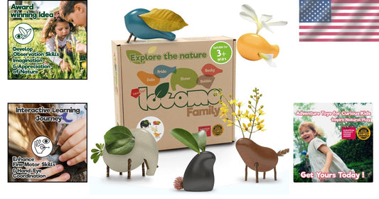 Nature-Inspired Montessori Wooden Animal Set - Perfect for Imaginative Learning