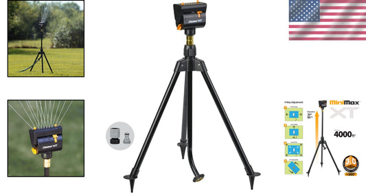 4-Way Adjustable MiniMax Turbo Oscillating Sprinkler with Quick Connect System