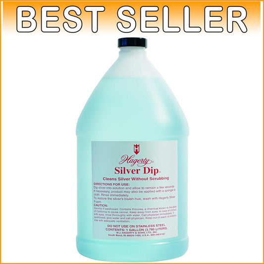 1 Gallon Silver Dip Cleaner for Effortless Tarnish Removal - Ideal for Flatware
