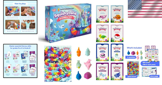 Rainbow Reef Educational Phonics Game with Mochi Squishy Toys - Fun for Kids!
