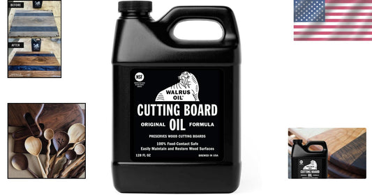 1 Gallon Jug of Walrus Oil for Cutting Boards - Black Wood Butcher Block Oil