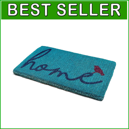 Eco-Friendly Extra Thick Doormat - Handwoven Coir with Bird Design, 18" x 30"