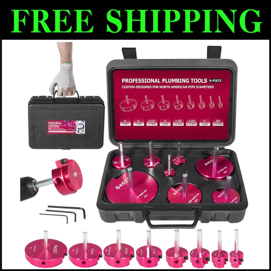 Complete 8-Piece Reamer Kit - Precision Tools for PVC, CPVC & ABS Pipe Repairs