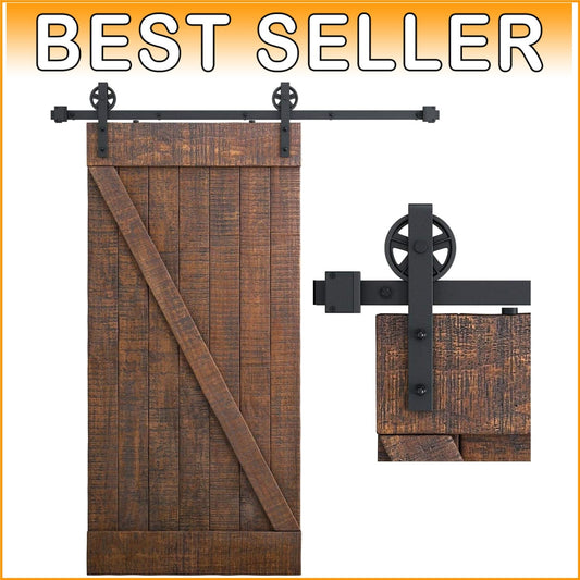 6FT Heavy-Duty Barn Door Sliding Hardware with Easy Installation Guide