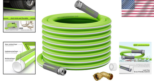 Flexible & Leak-Free 100FT RV Water Hose - Ideal for Camping & Gardening