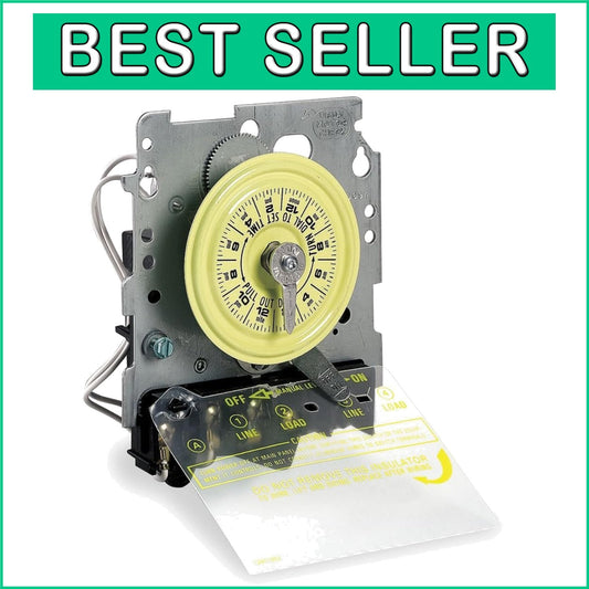 Durable 24-Hour Mechanical Time Switch with Manual Override - Easy Installation