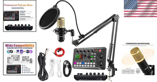 BM-800 Podcast Microphone & Mixer Bundle - Perfect for Streamers & Creators