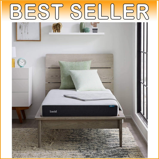 6-Inch Firm Gel Memory Foam Mattress Twin - Bamboo Charcoal Infusion, CertiPur