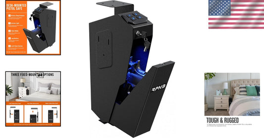 California DOJ Certified Biometric Gun Safe with Quick Access Drop-Down Lid