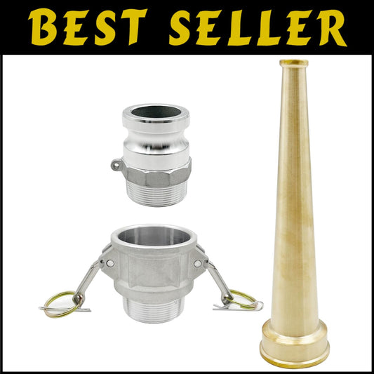 1.5 Inch Brass Fire Hose Nozzle with NPSH/NPT Connections - Durable & Versatile