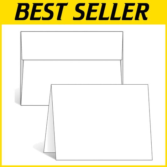 Versatile 200 Pack of A7 Blank Cards & Envelopes - Ideal for Weddings & Showers