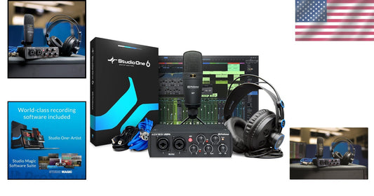 AudioBox 96 25th Anniversary Studio Bundle: Condenser Mic & Headphones Included