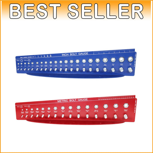 SAE & Metric Bolt Gauges - Fastener Size Checker for Easy Thread Identification