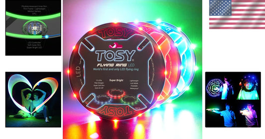 Super Bright Waterproof Flying Ring - RGB LED Toy for Kids and Teens