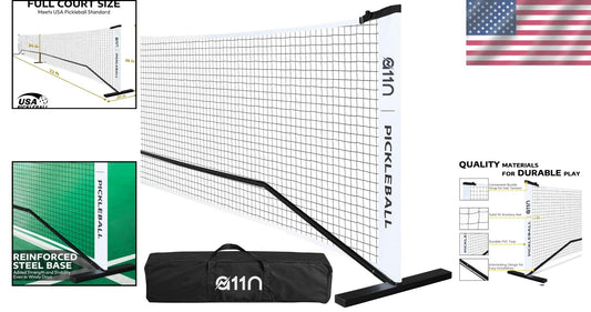 Fast Assembly Pickleball Net with Carry Bag - Perfect for Tournaments & Leisure