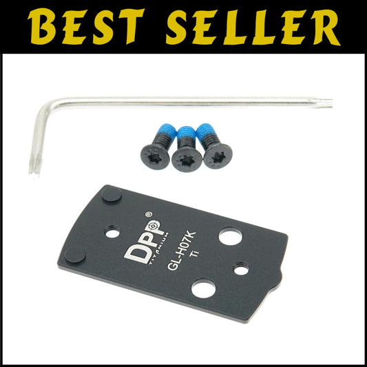 Glock 43X/48 MOS Titanium Adapter Plate for Holosun 407K - No Slide Modification