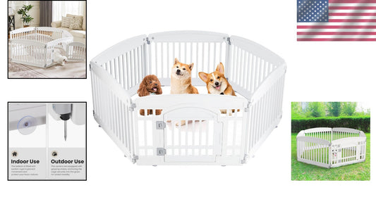 Durable 24" Dog Playpen - Safe & Easy to Clean for Small to Medium Dogs