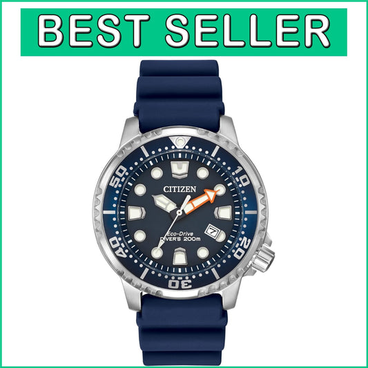 Durable Promaster Eco-Drive Dive Watch - Stainless Steel and Rotating Bezel