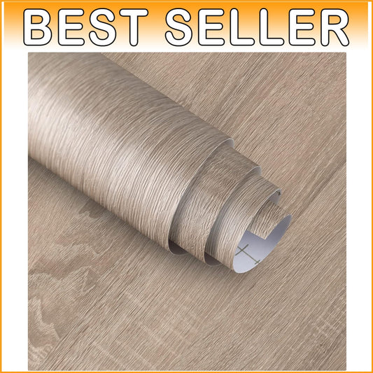 196"x48" Light Gray Wood Grain Contact Paper - Removable Self-Adhesive Wallpaper