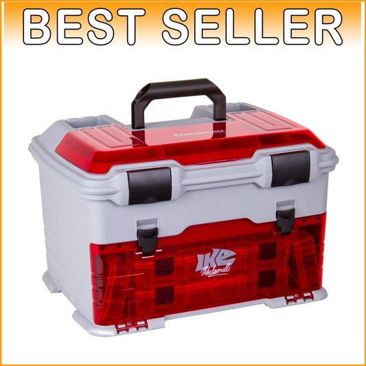 18" Waterproof Fishing Tackle Box with 8 Compartments & Anti-Corrosion System
