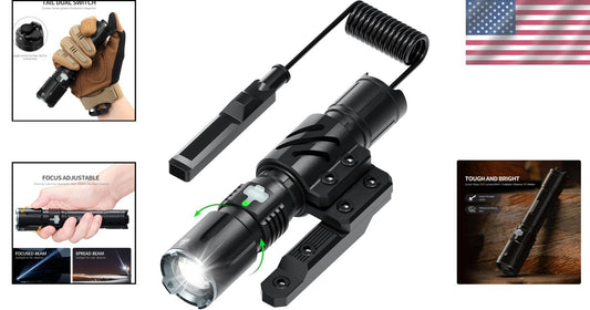 Durable 2000 Lumen Waterproof Flashlight with USB-C Charging & 4 Lighting Modes