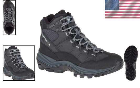 Women's Waterproof Thermo Chill Mid Snow Boots - Size 11 Wide, Black Elegance