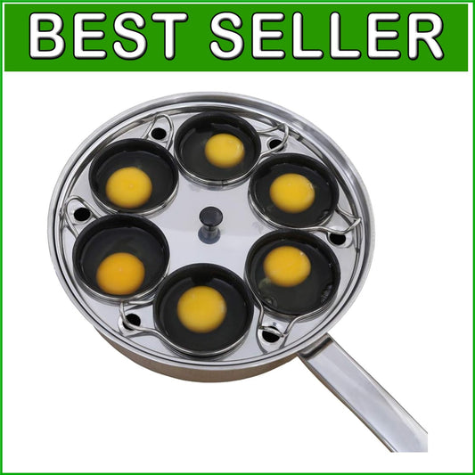 Deluxe Egg Poacher Pan with Tempered Glass Lid - Perfect Poached Eggs Made Easy