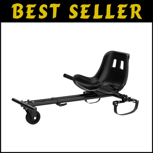 Adjustable Hoverboard Go-Kart Attachment with Rear Wheel Control for All Ages