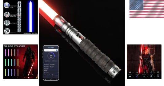 Interactive RGB Lightsaber with Smooth Swing FX - Perfect for Cosplay & Dueling