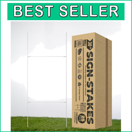 Heavy-Duty 30" Wire Stakes for Lawn Signs - Ideal for Realtors & Campaigns