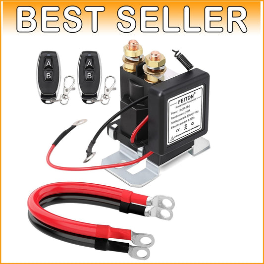 500A Start 200A Rated Remote Control Battery Isolator with Pure Copper Cables