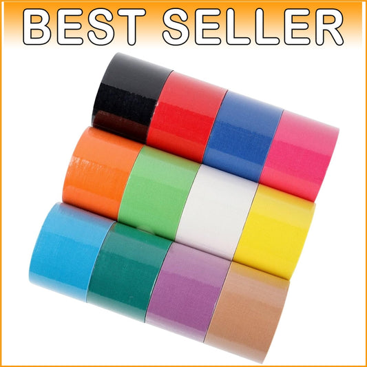 12 Rolls of Kinesiology Tape in Rainbow Colors - Support & Recovery Muscle Tape