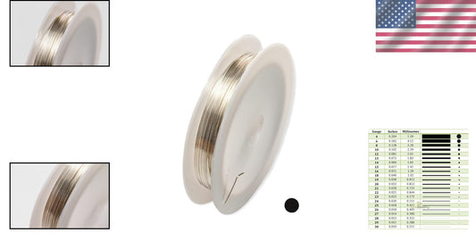 21 Gauge Polished 925 Sterling Silver Wire - Half Hard, 24FT for Jewelry Making