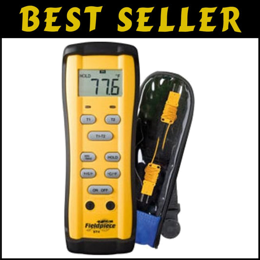 Accurate Dual Temperature Meter -58°F to 2000°F, 500ms Response with LCD Display