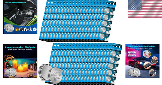 Versatile 3V Coin Lithium Batteries - 230 mAh, Individually Packaged - 200 Count
