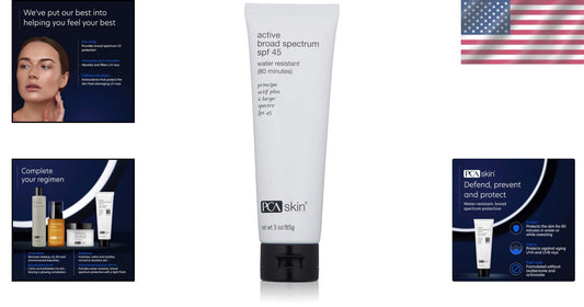 Water-Resistant SPF 45 Sunscreen Lotion - Oxybenzone-Free, Eco-Friendly Formula