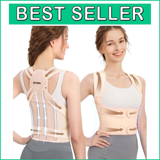 Breathable Mesh Posture Corrector with Support Rods - Ideal for Scoliosis Relief