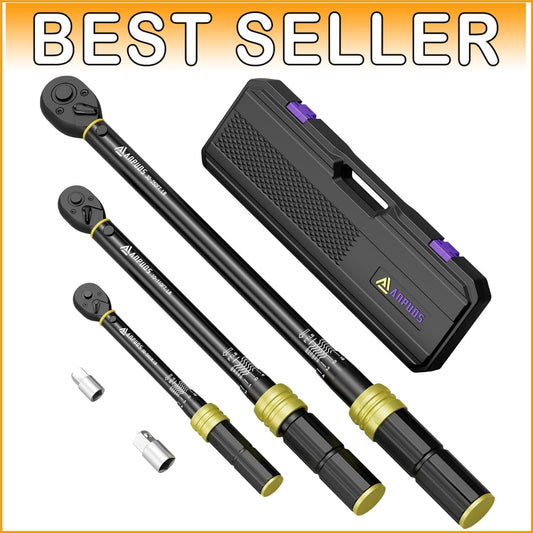 Durable 5-Piece Torque Wrench Set with Dual-Range & Calibration Certificate