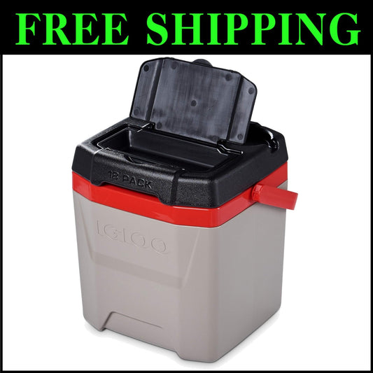 12 Qt Insulated Igloo Cooler - Stylish Sandstone Design for Outdoor Adventures
